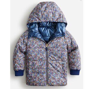 NWT J Crew/Crewcuts Girls' puffer jacket (PrimaLoft®) - large, REVERSIBLE, hood